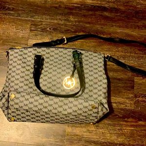 Black And Grey Michael Kors Handbag